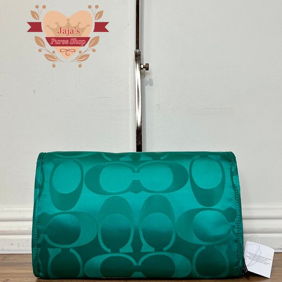 💚Coach Signature Fabric-Nylon Cosmetic Travel Bag💚 - Picture 2 of 16